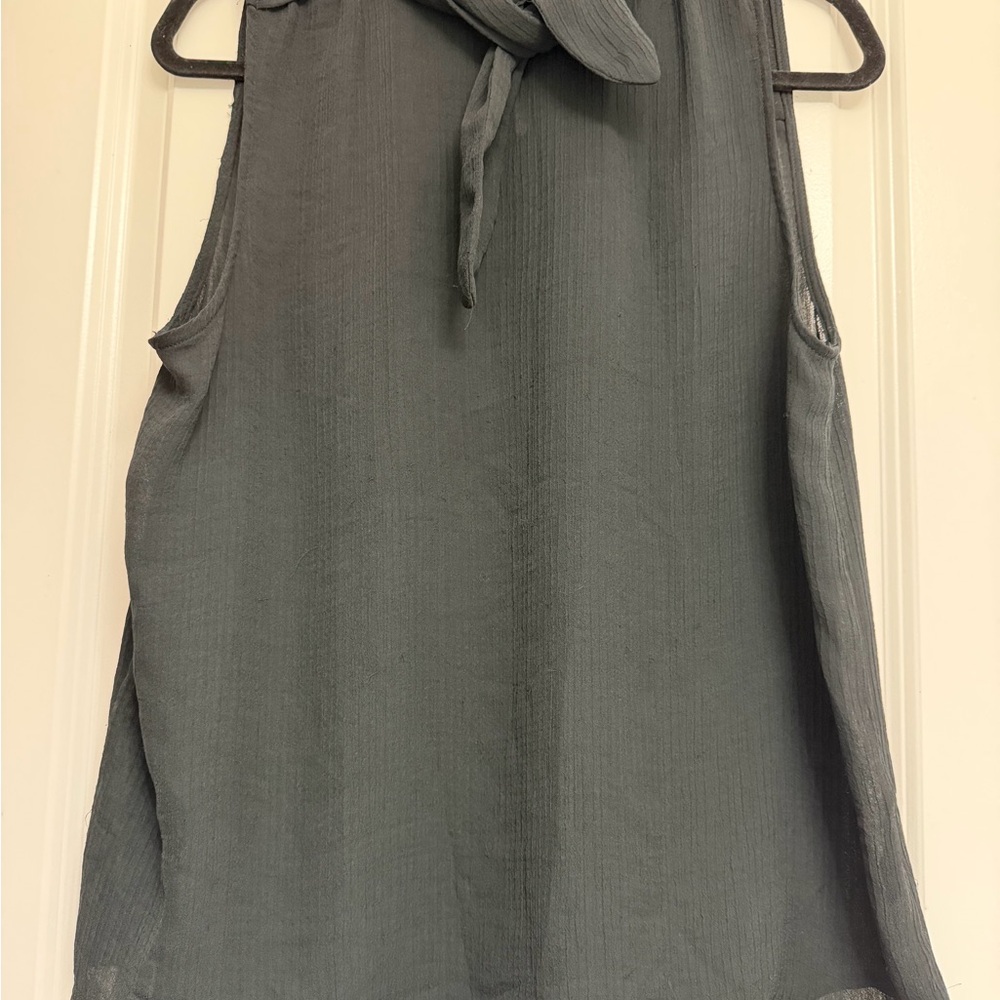 Who What Wear Charcoal Sleeveless Blouse